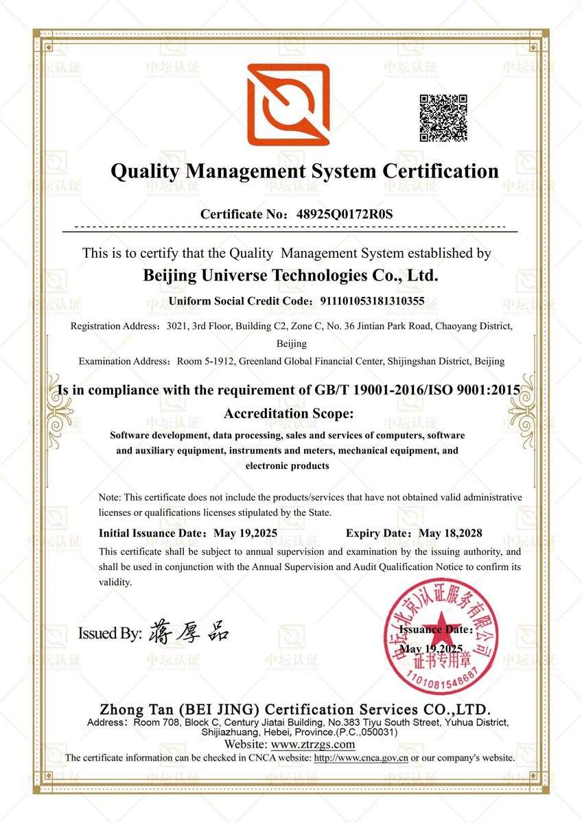 Quality Management System Certification