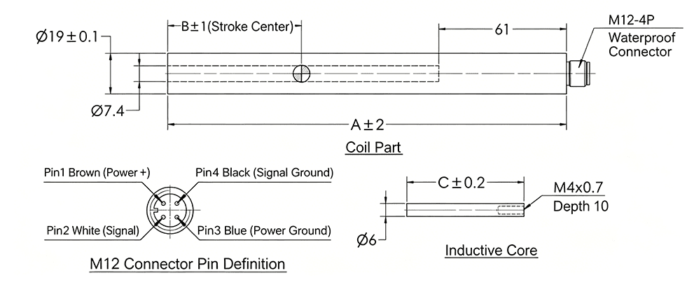 Series universal LVDT displacement sensor / UPR-190