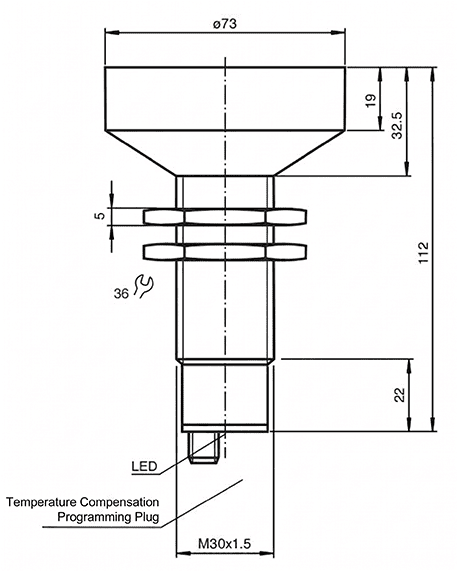 Series ultrasonic displacement sensor / UPWC-BX60
